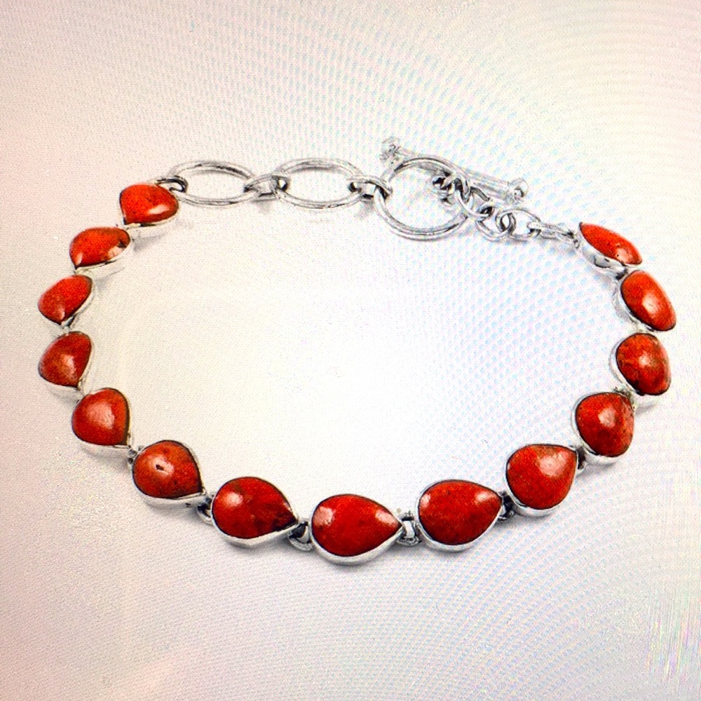 Red Coral Adjustable Bracelet.  NWT